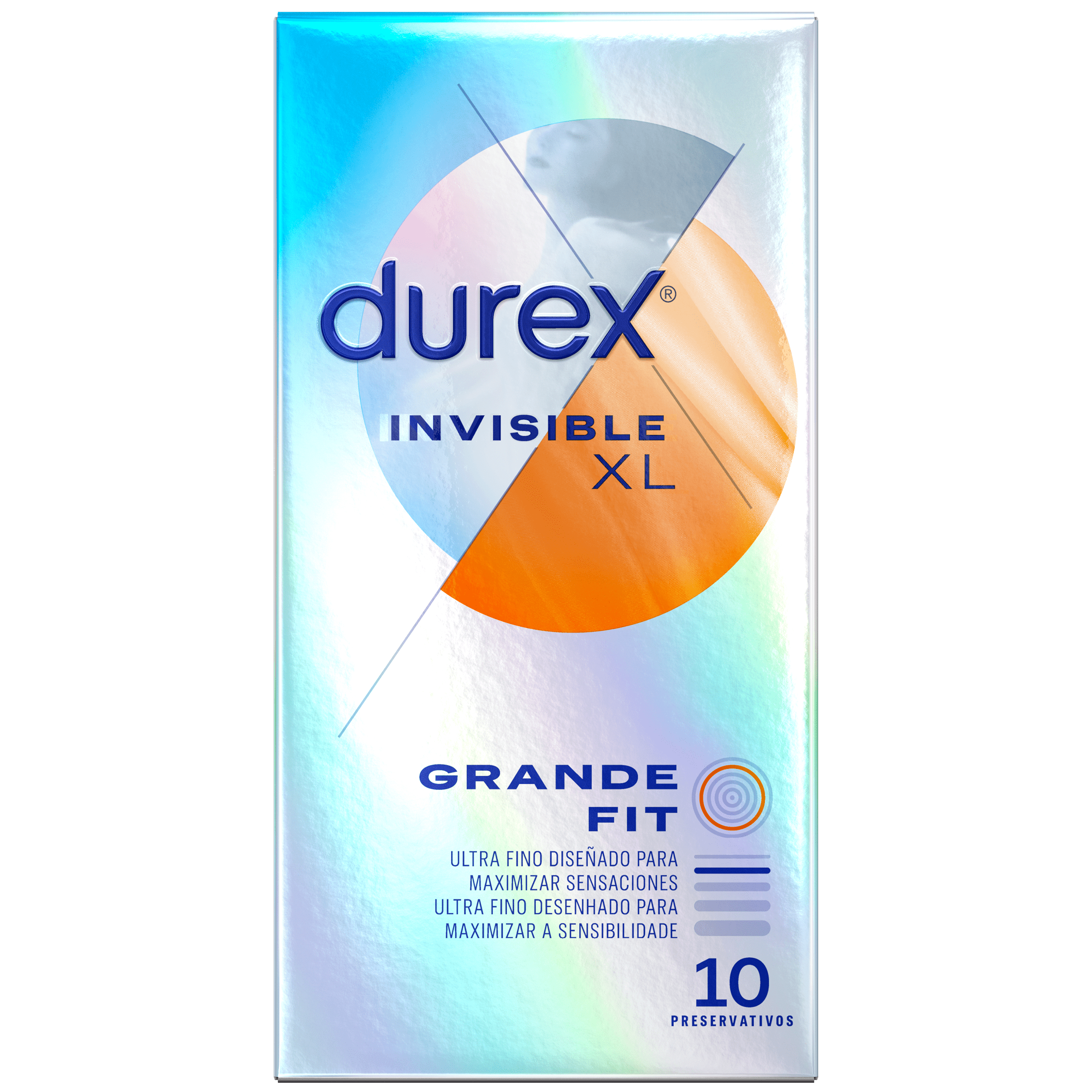 DUREX INVISIBLE XL PRESERVATIVOS 10 UNIDADES