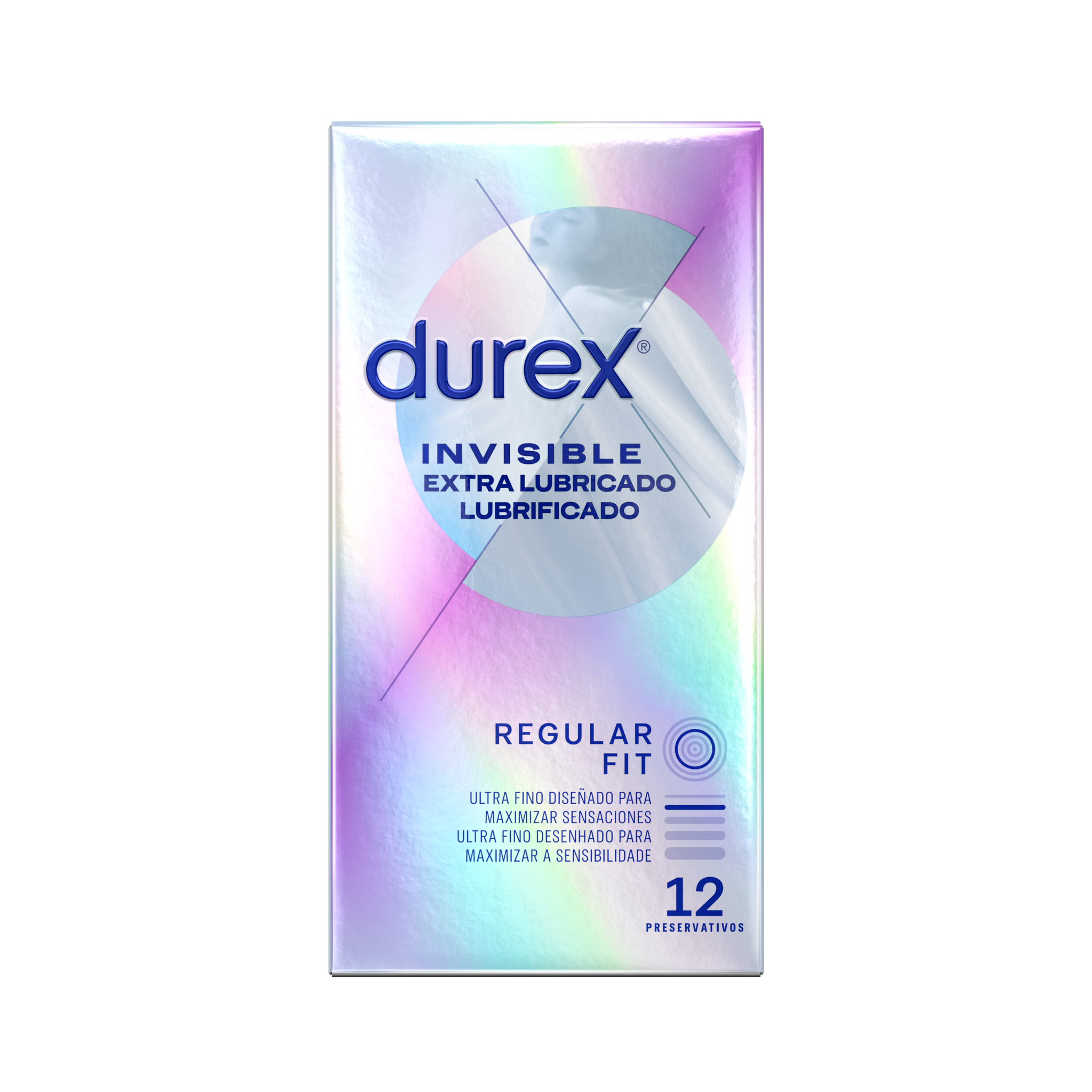 Durex ES Condoms Durex Preservativos Invisible Extra Lubricado 12 unidades